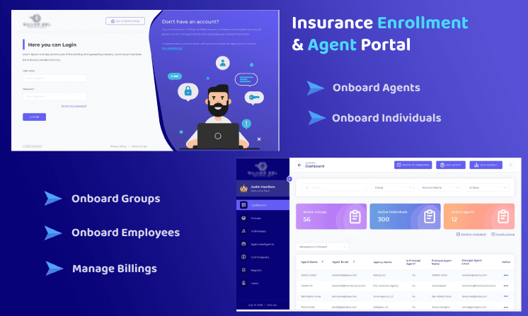 Insurance Enrollment & Agent Portal